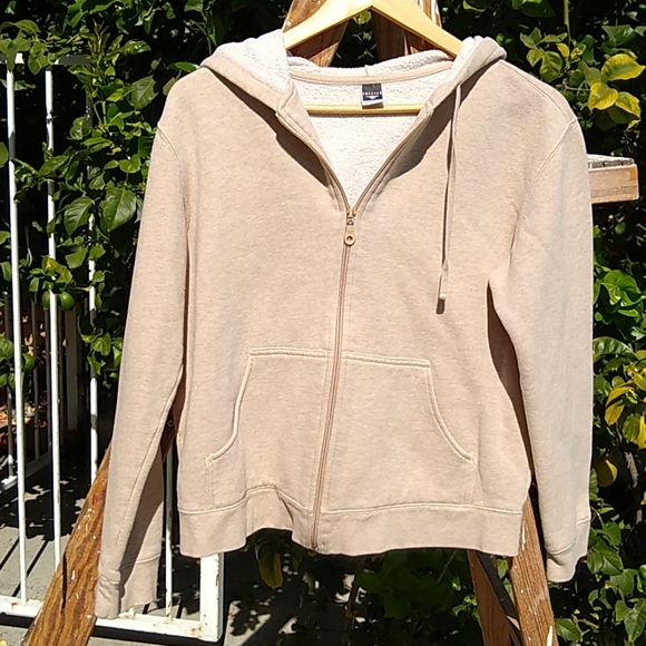Cheetah Brand Tan Zip Front Hoodie M 